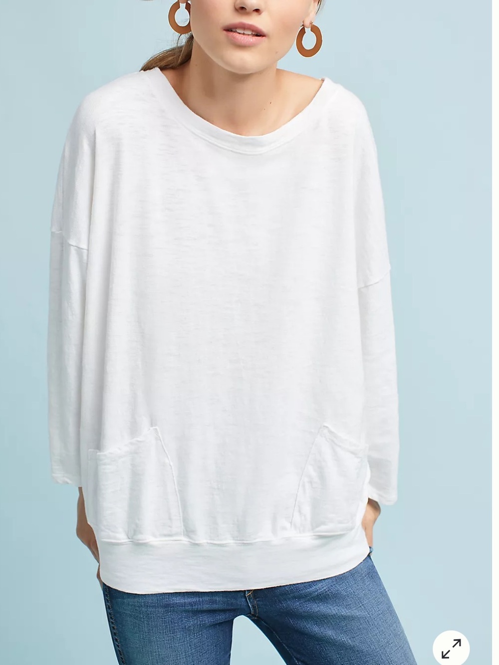 CP Shades Pocketed Sweatshirt White Size Small